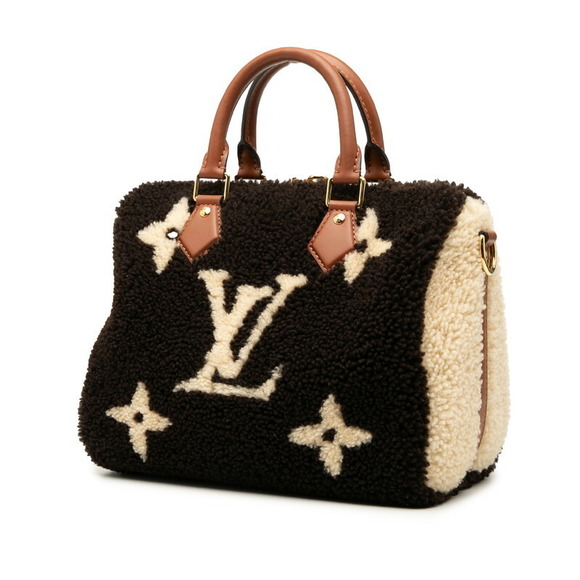 Louis Vuitton Handbags - Louis Vuitton Brown Beige Shoulder Tan Teddy Bandouliere Speedy Bag